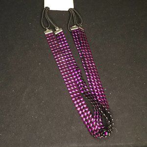 Purple Diamond and Black Headband